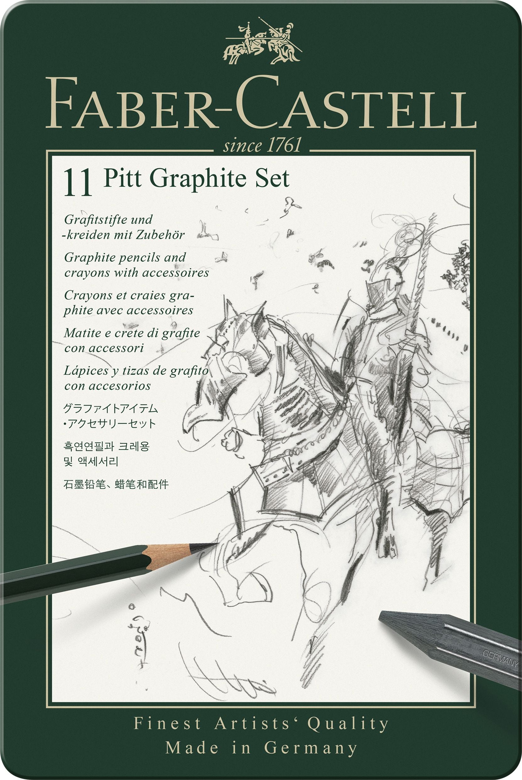 SET PITT MONOCHROME GRAFIT 11 BUC FABER-CASTELL SET PITT MONOCHROME GRAFIT 11 BUC FABER-CASTELL